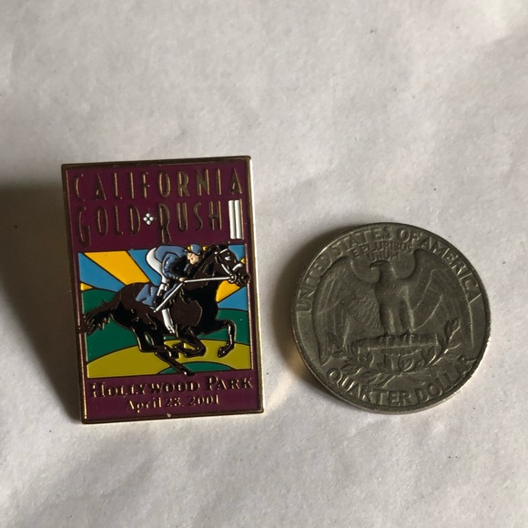 2001 Hollywood Park California Gold Rush Pinback - Picture 8 of 8
